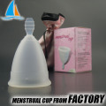 Copa menstrual de muestra gratis de silicona reutilizable segura